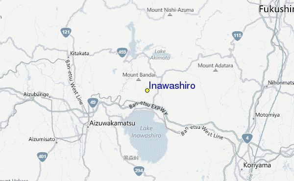 Inawashiro Ski Location Map