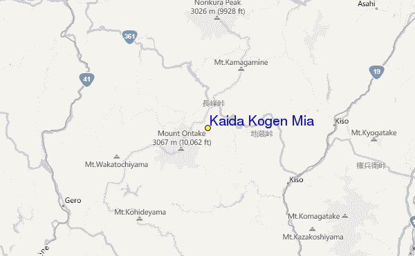 Kaida Kogen Mia Location Map