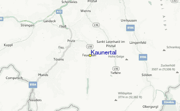 Kaunertal Location Map