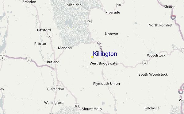 Killington Location Map