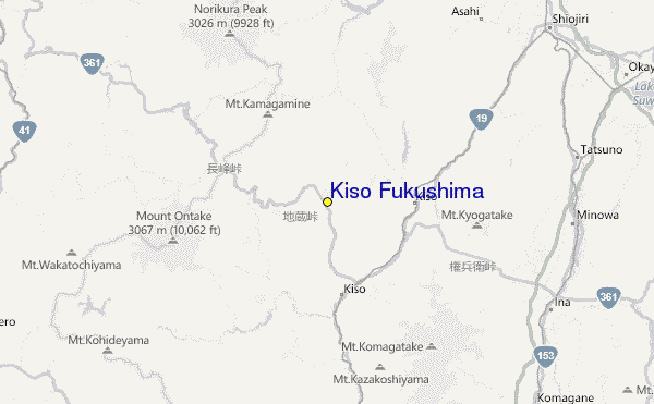 Kiso Fukushima Location Map