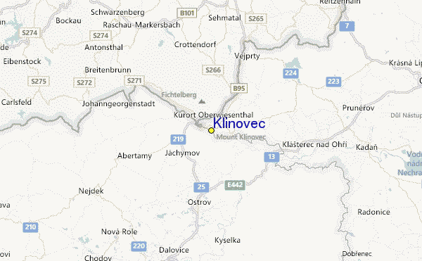 Klínovec Location Map