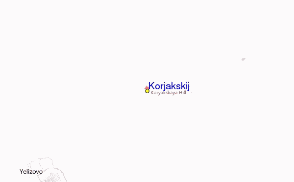 Korjakskij Location Map