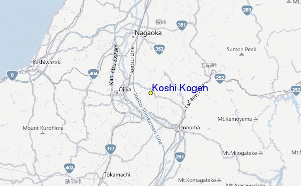 Koshi Kogen Location Map