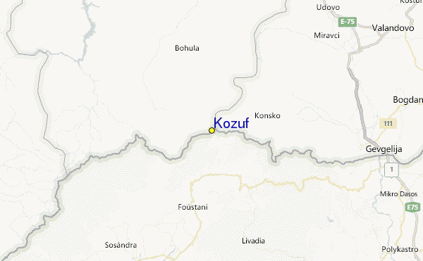 Kozuf Location Map