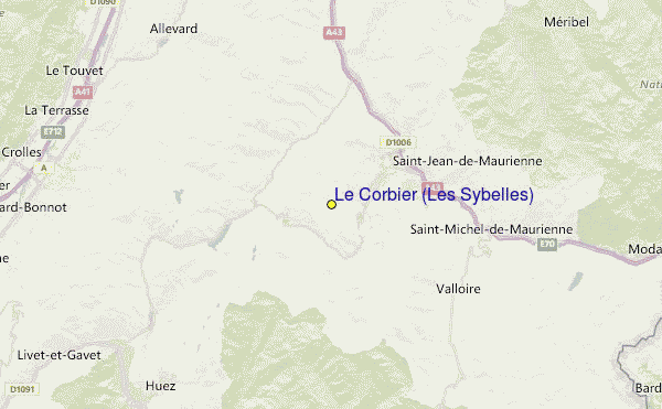 Le Corbier (Les Sybelles) Location Map