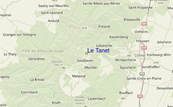 Le Tanet Location Map