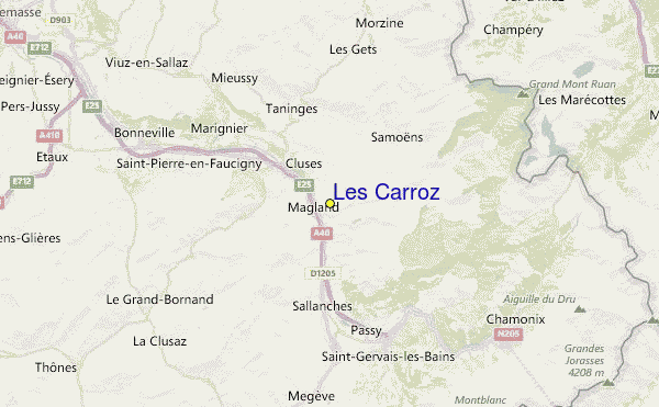 Les Carroz Location Map