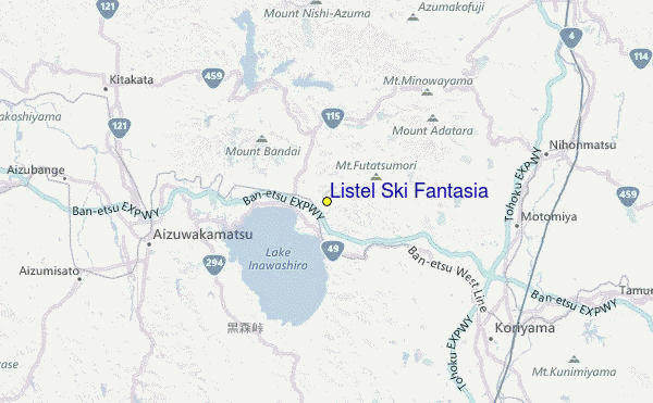 Listel Ski Fantasia Location Map
