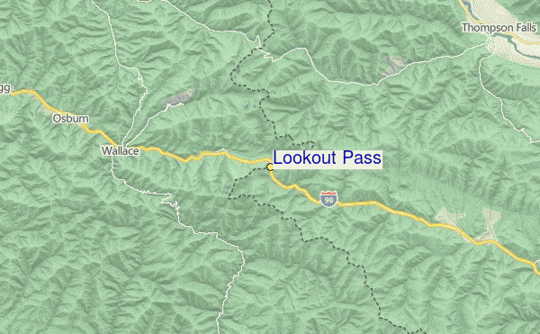 Lookout Pass Location Map