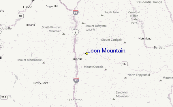 Loon Mountain Location Map