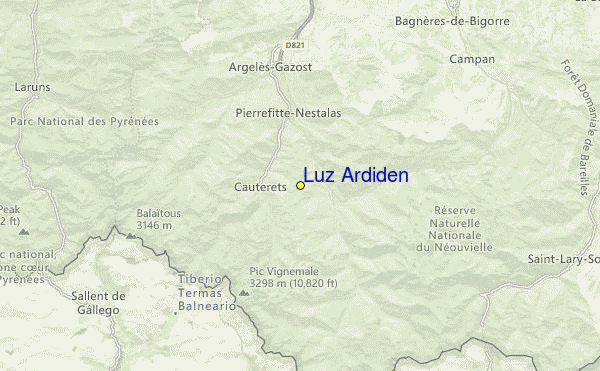 Luz Ardiden Location Map