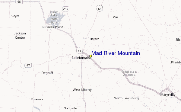 Mad River Mountain Location Map