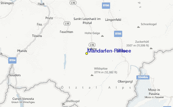 Mandarfen/Rifflsee Location Map