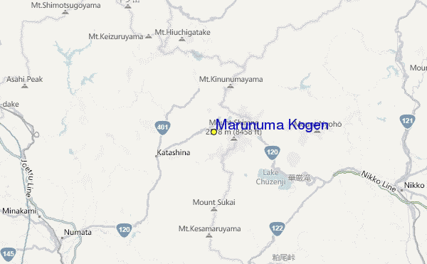 Marunuma Kogen Location Map