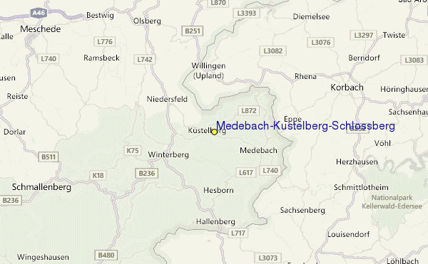 Medebach-Küstelberg/Schlossberg Location Map