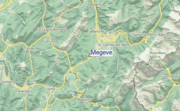 Megeve Location Map