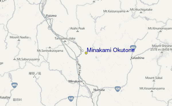 Minakami Okutone Location Map
