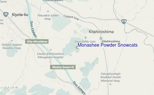 Monashee Powder Snowcats Location Map