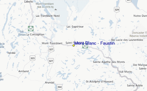 Ski Mont Blanc Quebec Location Map