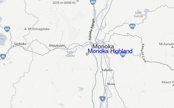Morioka Highland Location Map