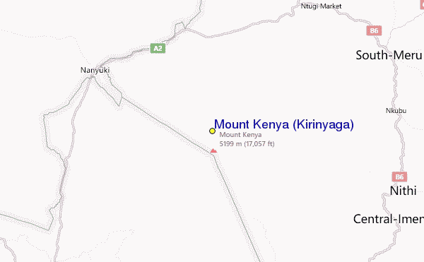 Mount Kenya (Kirinyaga) Location Map