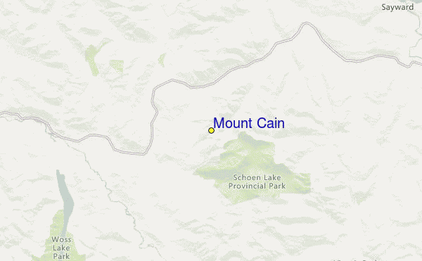 Mount Cain Location Map