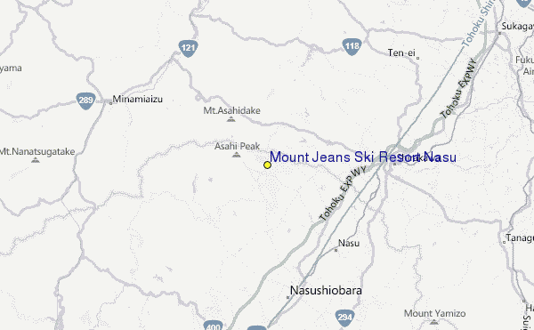 Mount Jeans Ski Resort Nasu Location Map