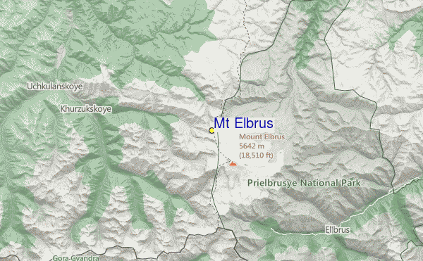 Mt Elbrus Location Map