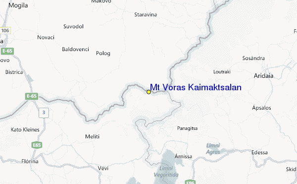 Mt Voras Kaimaktsalan Location Map