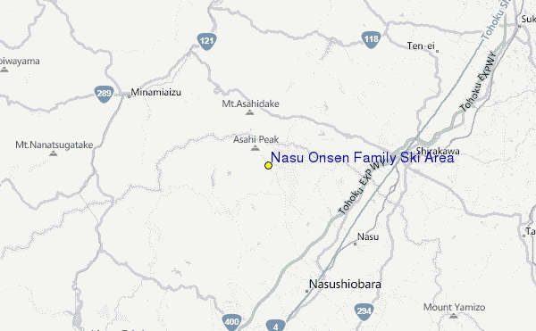 Nasu Onsen Family Ski Area Location Map