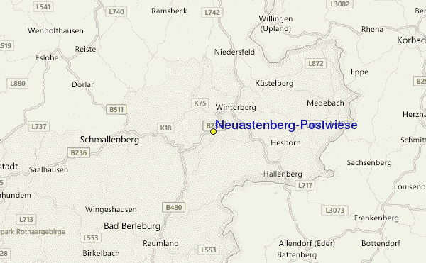 Neuastenberg/Postwiese Location Map