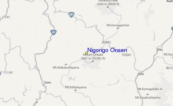 Nigorigo Onsen Location Map