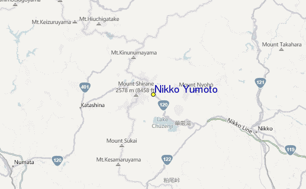 Nikko Yumoto Location Map