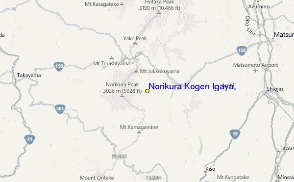Norikura Kogen Igaya Location Map