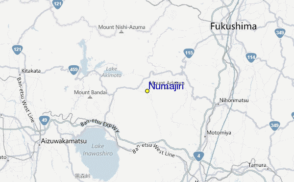 Numajiri Location Map