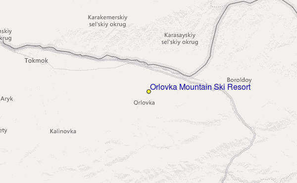 Orlovka Mountain Ski Resort Location Map