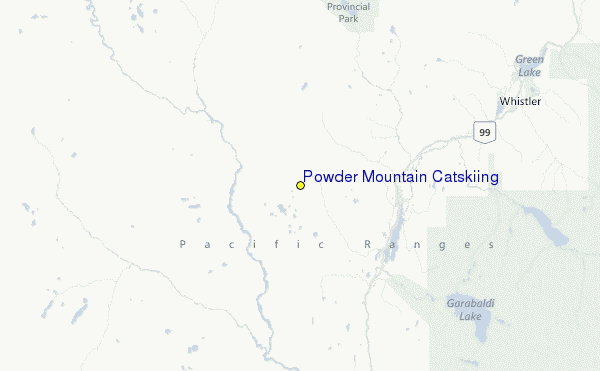 Powder Mountain Catskiing Location Map