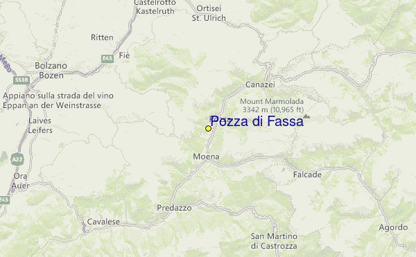 Pozza di Fassa Location Map
