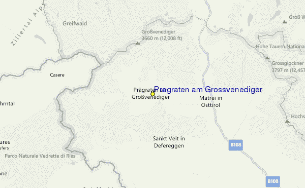 Prägraten am Großvenediger Location Map
