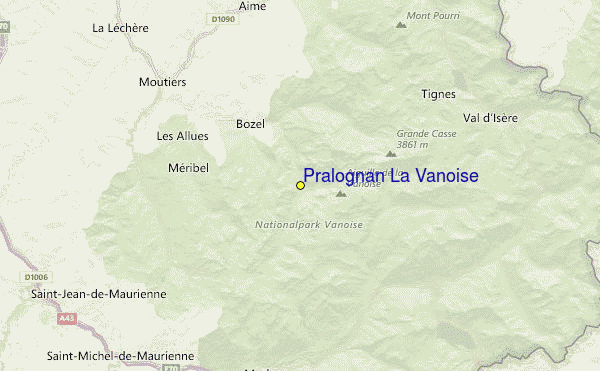 Pralognan La Vanoise Location Map