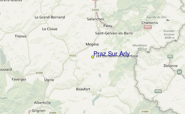 Praz Sur Arly Location Map