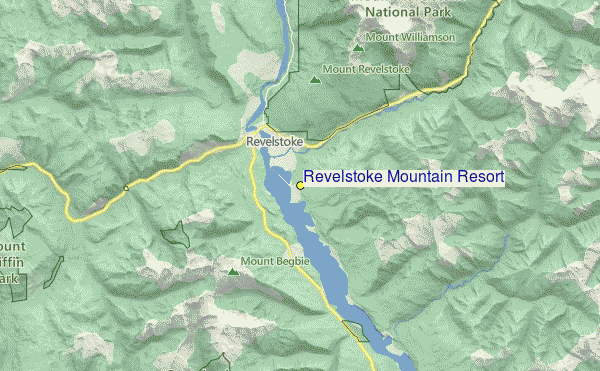 Revelstoke Mountain Resort Location Map