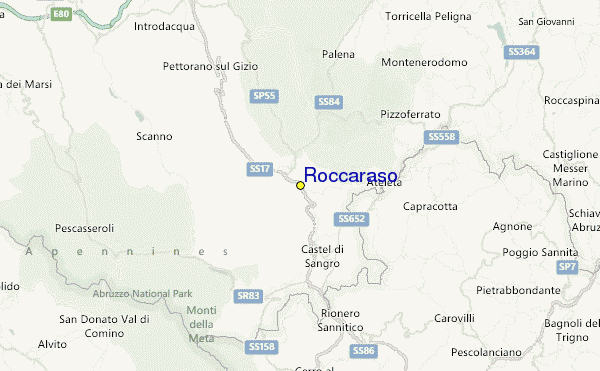 Roccaraso Location Map
