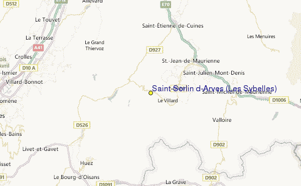 Saint-Sorlin d'Arves (Les Sybelles) Location Map