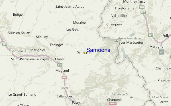 Samoens Location Map