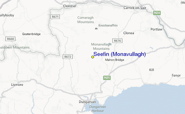 Seefin (Monavullagh) Location Map