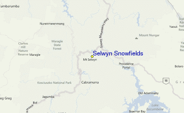 Selwyn Snowfields Location Map