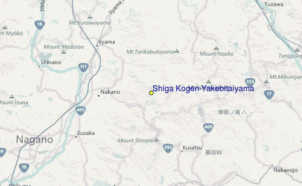 Shiga Kogen-Yakebitaiyama Location Map