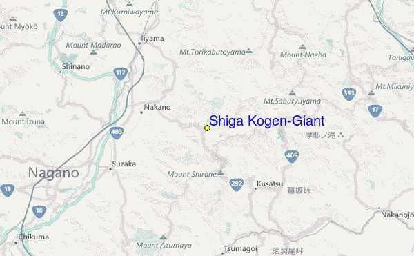 Shiga Kogen-Giant Location Map
